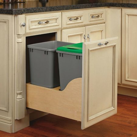 Rev A Shelf 4WCSC 15W Double 35qt Soft Close Waste Container Siggia