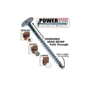 FastCap PHZ8.3″-150PC PowerHead Wood Screw 3″ | Siggia Hardware