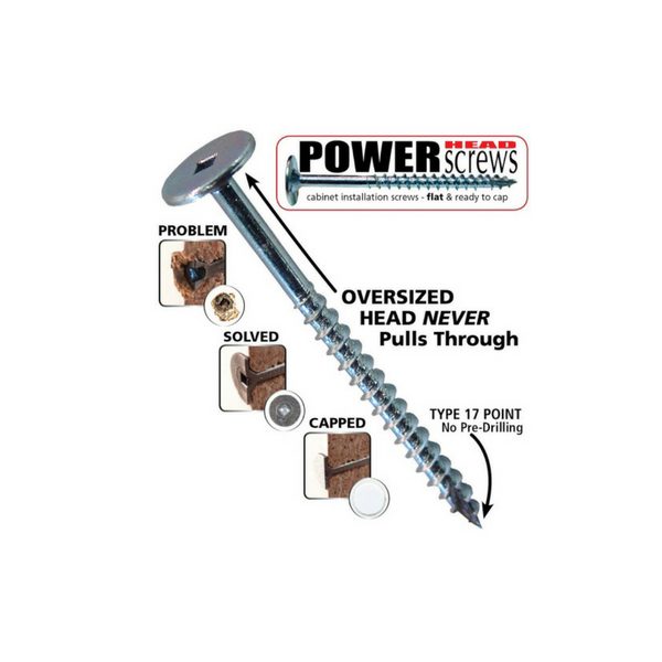 Fastcap Phz8 4 100pc Powerhead Wood Screw 4 Siggia Hardware