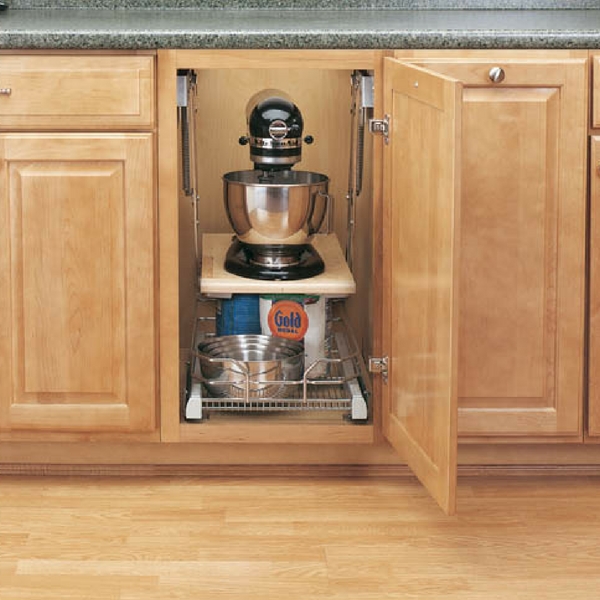  Rev-A-Shelf Kitchen Cabinet Heavy Duty Spring Loaded Appliance  Lift Assist Mechanism for Small Kitchen Appliances, Zinc, RAS-ML-HDCR :  Home & Kitchen
