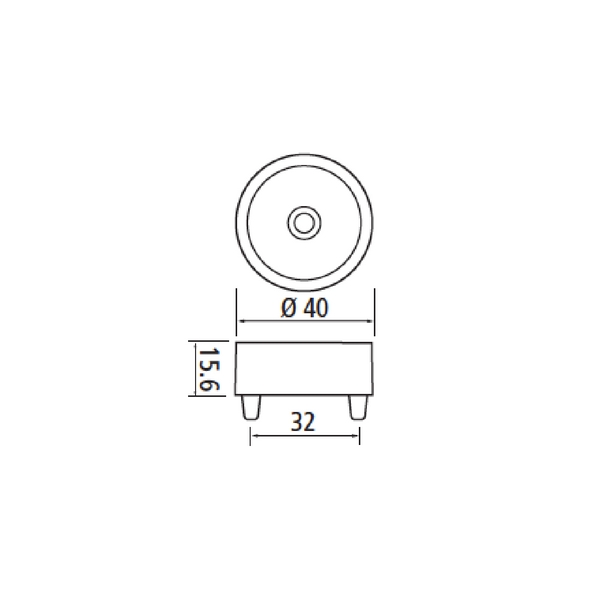 US Futaba Magnetic Push Latch Single Round Type - White